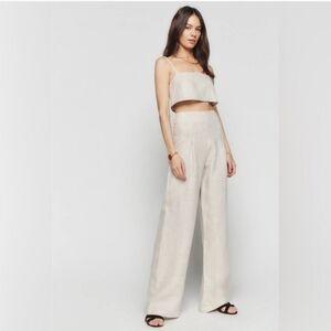 EUC Reformation Cleo Linen Pants Sz 10